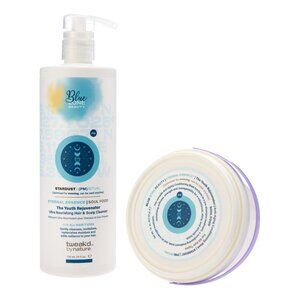 NEW Tweak'd by Nature Stardust Blue Zone Beauty Hair Cleanser & Mask Gift Set